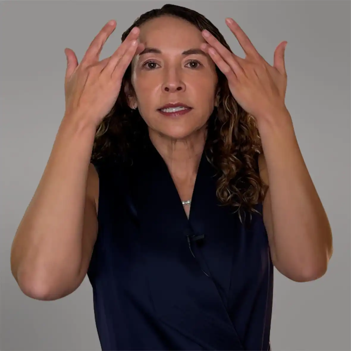 Thumbnail from video of Dr. Joyce Aycock talking about facial fat grafting with a blepharoplasty.