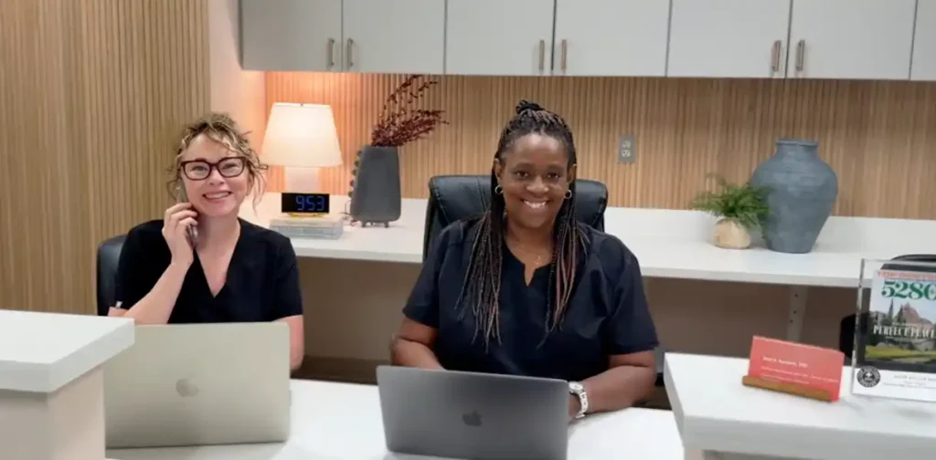 Tracy and Kiana - Dr. Aycock's team