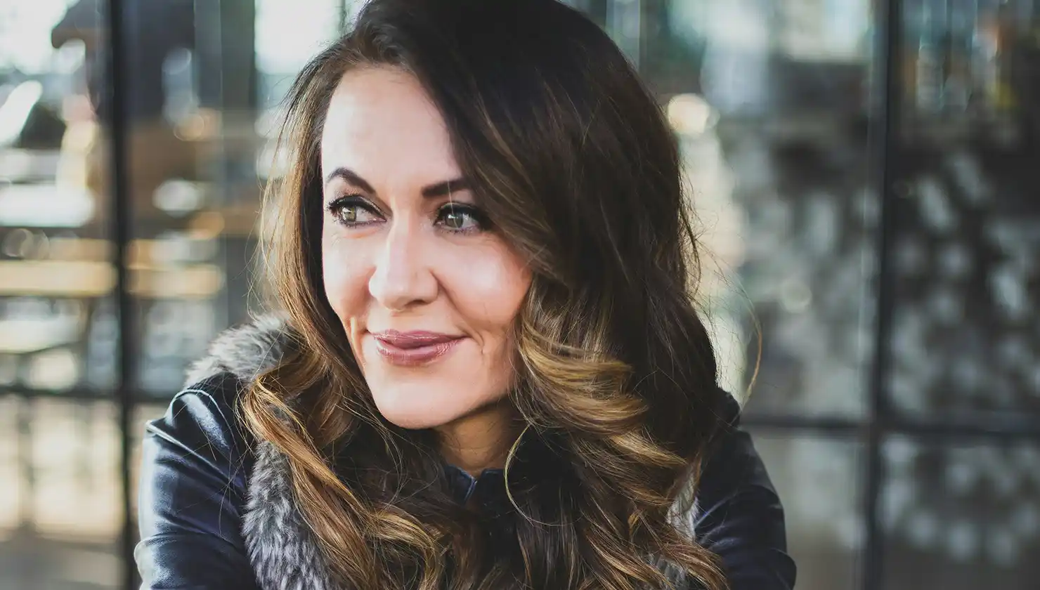 potential facelift patient happy beautiful middle aged woman